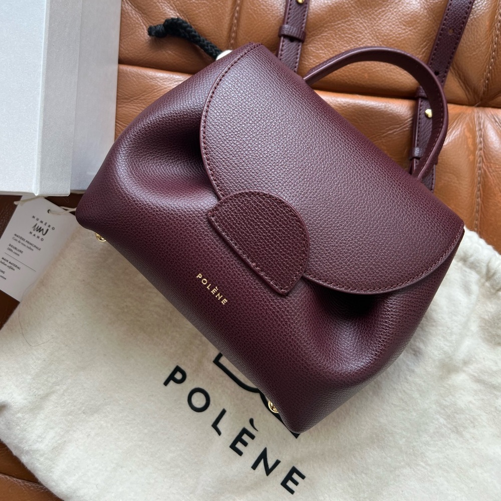 Polene Numero Un Nano Textured Burgundy